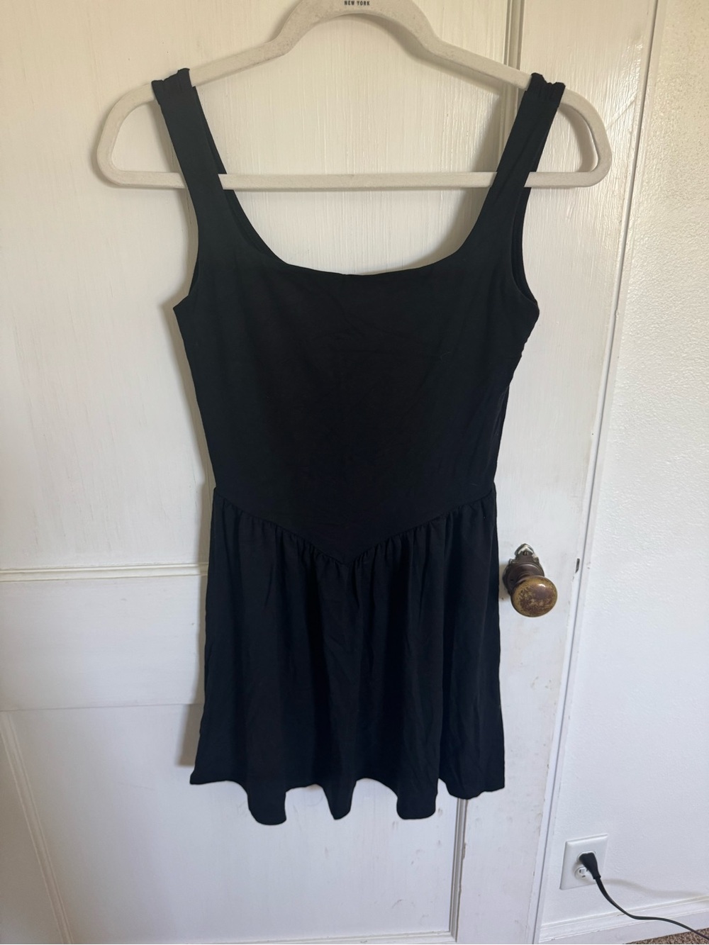 See You Monday Black Mini Tank Dress